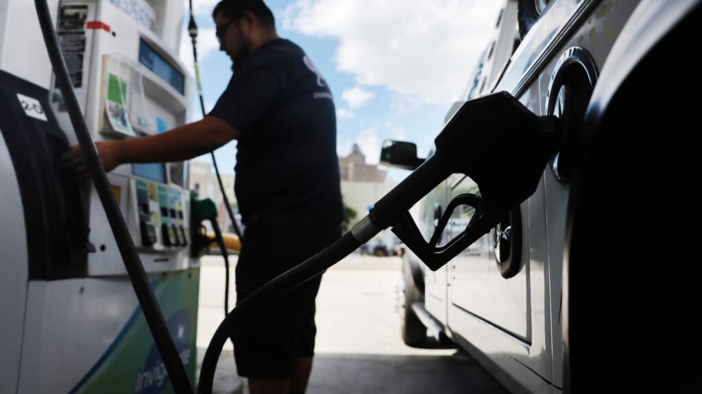 Gas prices fall below $4 per gallon as oil supply fears ease after Iran deal