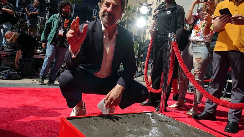 Video. Javier Bardem joins Hollywood greats at landmark ceremony