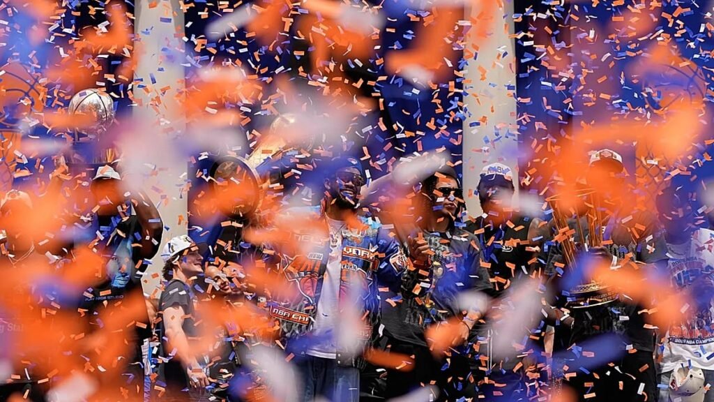 Joyful New York celebrates Knicks NBA win with ticker-tape parade