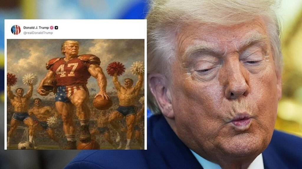 Trump ‘oil painting’ portrait goes viral and sparks Pride Month jokes