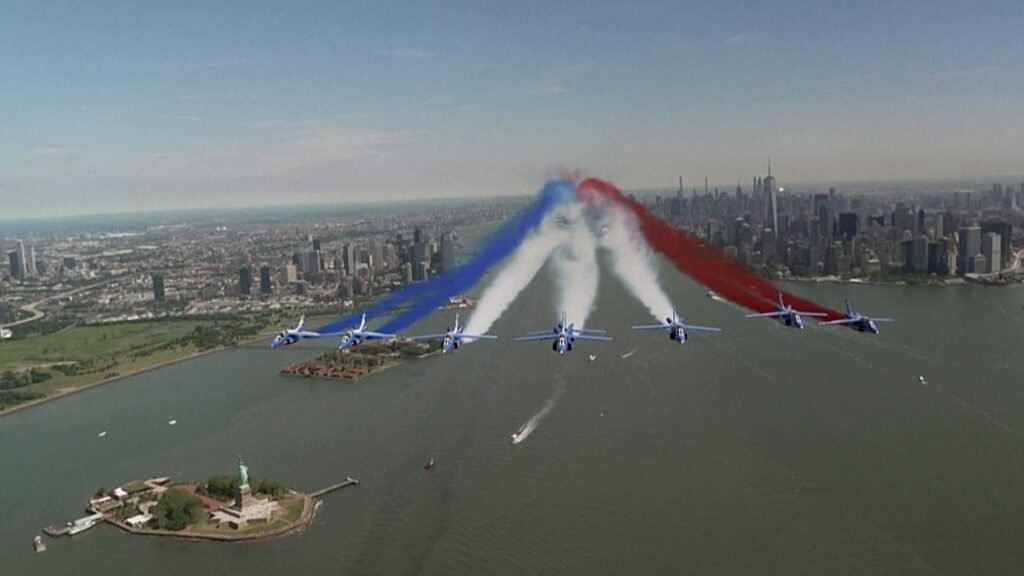 Video. USA: French Air Force display marks 250 years of American independence