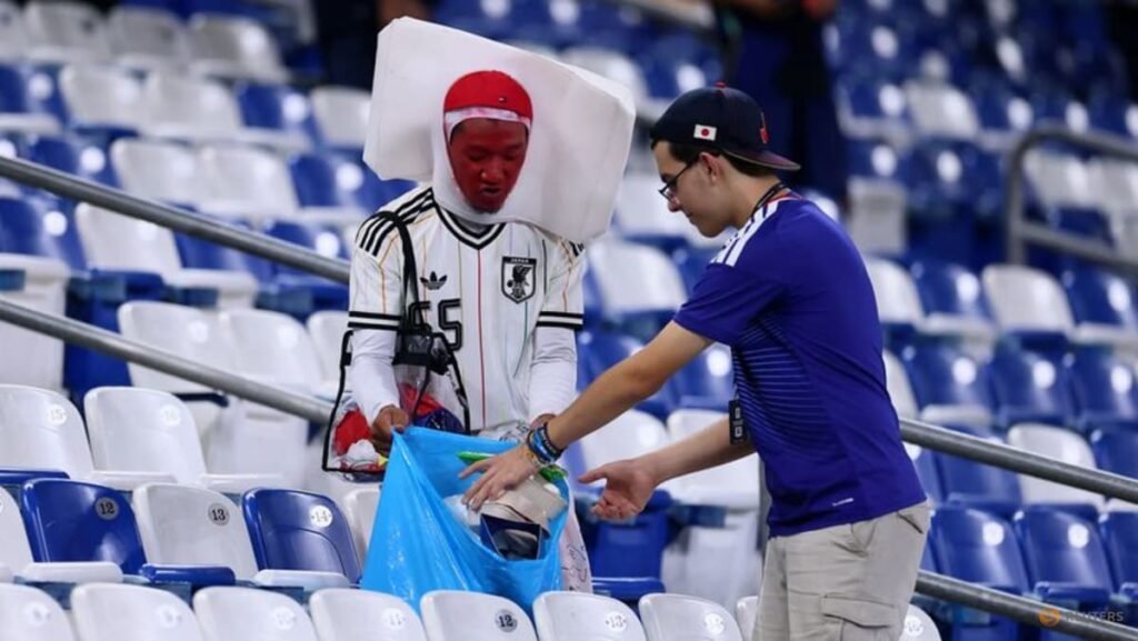 After Samurai Blue sweep aside Tunisia, Japan fans clean up Monterrey stadium