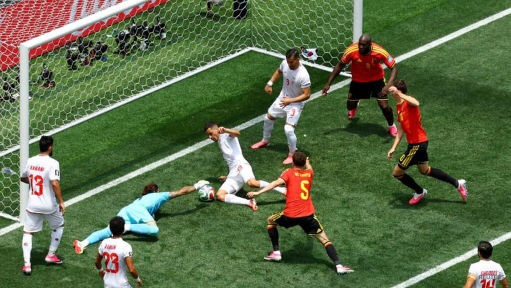 Beiranvand heroics help Iran hold 10-man Belgium to goalless draw