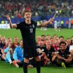 Ecstatic Norway squad celebrate World Cup progress with Viking row