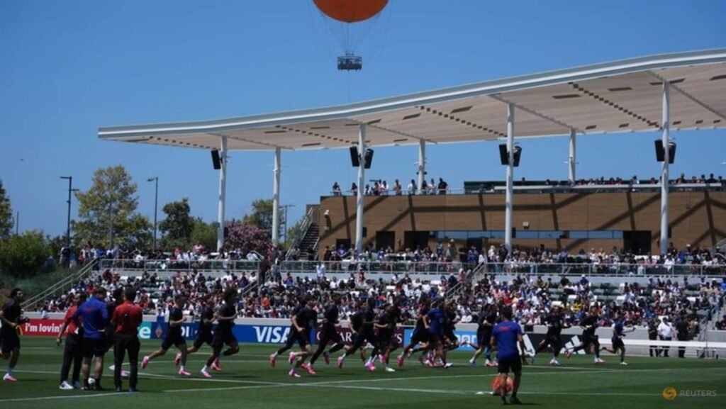 Orange balloon gives US World Cup camp a soaring symbol in Irvine