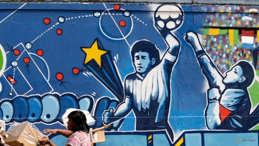 Maradona’s ‘Hand of God’ ball heads to auction as soccer collectables soar