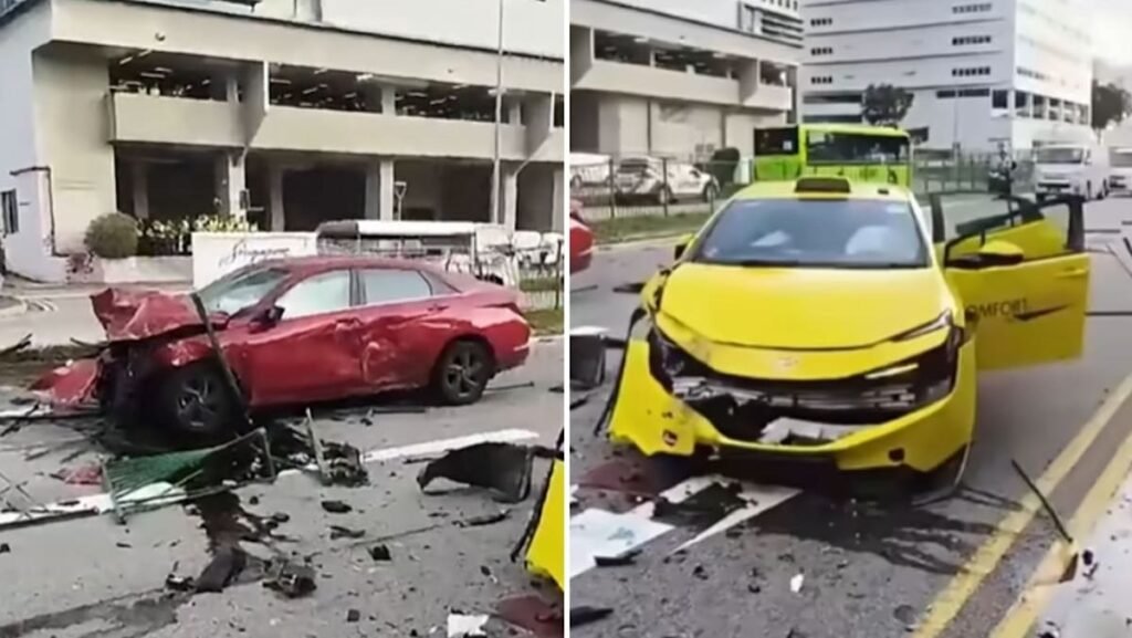 Man to be charged after driving erratically and crashing into taxi at Kallang Bahru