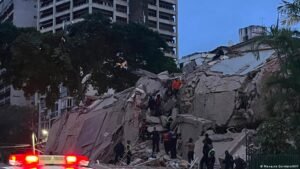Buildings collapse after major earthquakes hit Venezuela