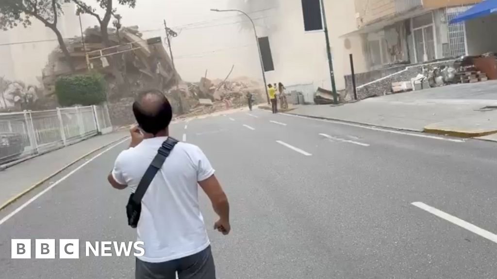 Watch: Moment earthquake hits Venezuela and leaves buildings collapsed