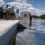 Trump, blaming alleged vandals, says Washington Reflecting Pool needs repairs