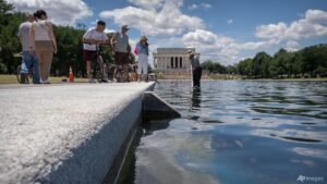 Trump, blaming alleged vandals, says Washington Reflecting Pool needs repairs