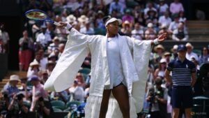 Flair, fire and fight as Osaka beats Kasatkina to make Wimbledon last 16
