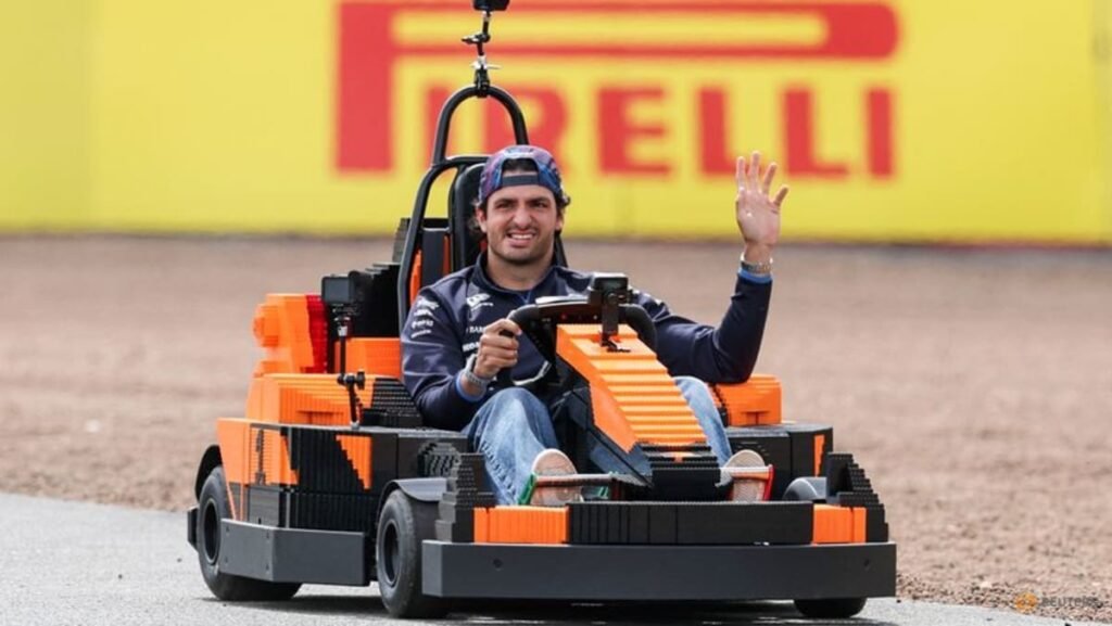 F1 drivers amuse British GP crowd with Lego car chaos
