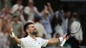 ‘Racket and heart’ as Djokovic tames Auger-Aliassime to return to Wimbledon semis