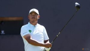 South Korea’s Kim leads Open as Burns falters
