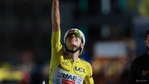 Brilliant Pogacar climbs Alpe d’Huez in record time to win Tour stage 19