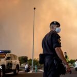 Evacuations near Madrid as wildfires advance with thousands already fleeing French tourist spot