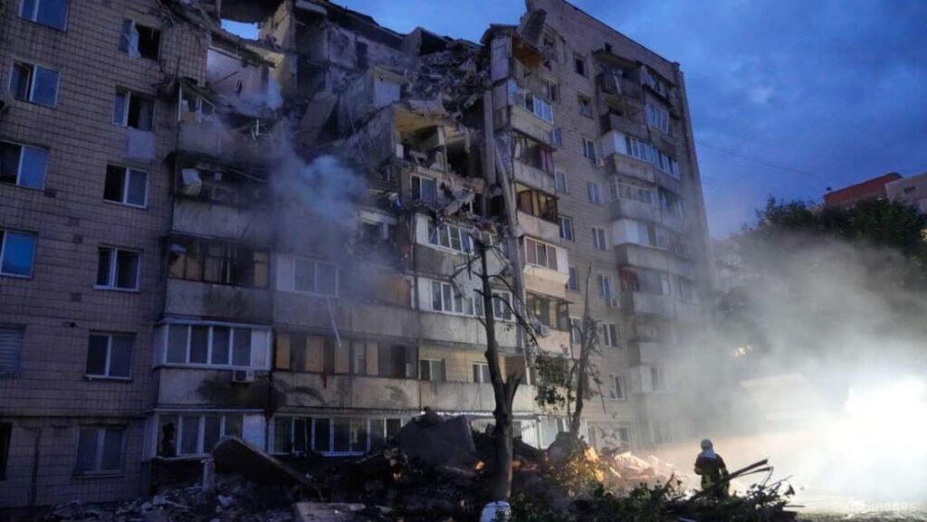 Russian strike kills 14 around Kyiv on eve of NATO summit