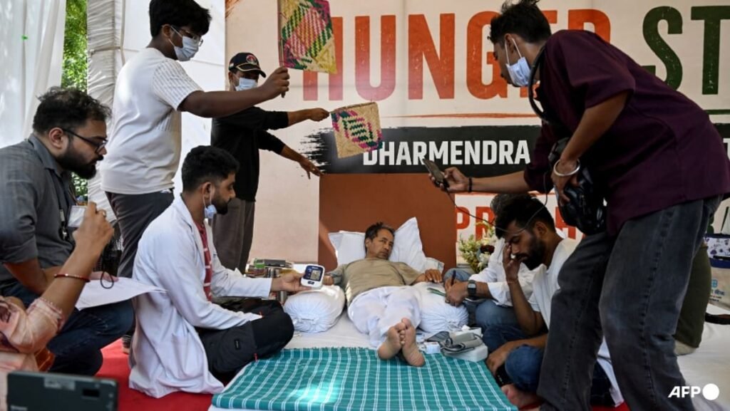 Indian activist moved to hospital after 20-day hunger strike to protest country’s exam system