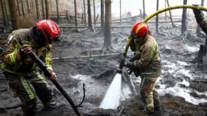 Evacuation orders lifted in Belgian wildfire zone