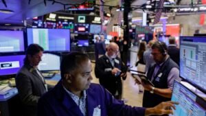 Nasdaq slides, yields elevated as Mideast conflict fears grow