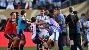 Paredes banned for 10 games after World Cup final fracas, Argentina fined