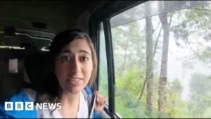 Nepal flood relief vehicles trapped as heavy rain turns roads to mud