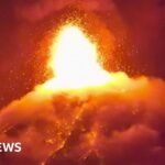 Guatemala volcano eruption sends lava spewing into the air