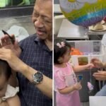 Customers bring gifts, children to meet elderly stallholder after he was shoved over head-pat