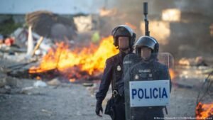 Protesters clash with police, set fire to Ceuta migrant camp
