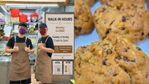 Banker-turned-hawker sells S$7 NYC Levain-style cookies at Golden Mile Food Centre