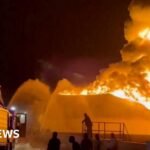 Libya oil refinery fire: Firefighters battle huge blaze after drone attack