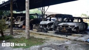 Dozens of co-ordinated arson attacks hit southern Thailand