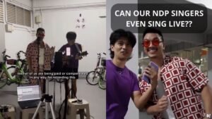 Singer Gareth Fernandez performs live at HDB void deck after NDP lip sync debate