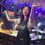 She quit school twice. Her horror art studio nearly closed. Now, its neon art jams book out most weekends