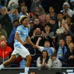 Teenager Samba strikes twice on debut as Man City thrash Norwich in League Cup