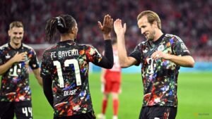 Kane breaks record and Olise hits treble as Bayern thrash Union 7-0