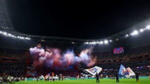 Ligue 1 clash briefly halted after Lyon fans unveil offensive banner