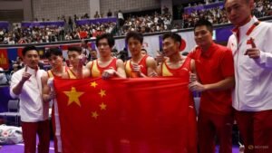 China avenge Olympic defeat to take men’s team gold in Asian Games gymnastics showdown with Japan