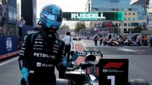 Russell wary of Antonelli threat despite dominant Baku pole