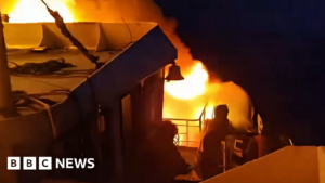 Five dead and 86 missing as fire breaks out on ferry in the Philippines