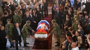War criminal Mladic buried with military honors in Belgrade