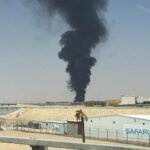 Saudi Arabia: Plume of black smoke near Riyadh airport