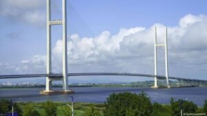 North Korea has recently completed two road bridges easing transport to strategic allies Russia and China