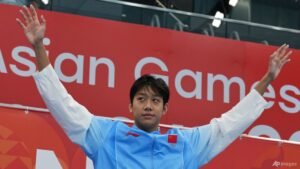 China’s Zhang wins record seventh Asian Games swimming gold