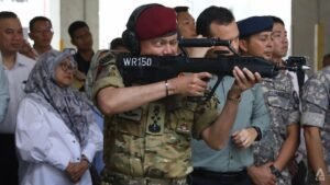 Brunei crown prince tours SAFTI City, gets first-hand look at Singapore’s urban combat training