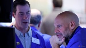 Yields fall after US 10-year hits highest since 2002; stocks, euro also decline