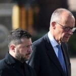 Russian strikes hit Kyiv while Germany’s Merz visits