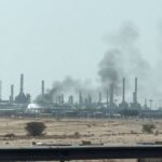 Oil prices rise as storms and air strikes threaten supply