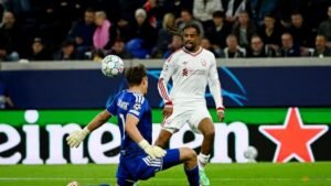 Barcola bags hat-trick as Liverpool thrash LASK 6-3